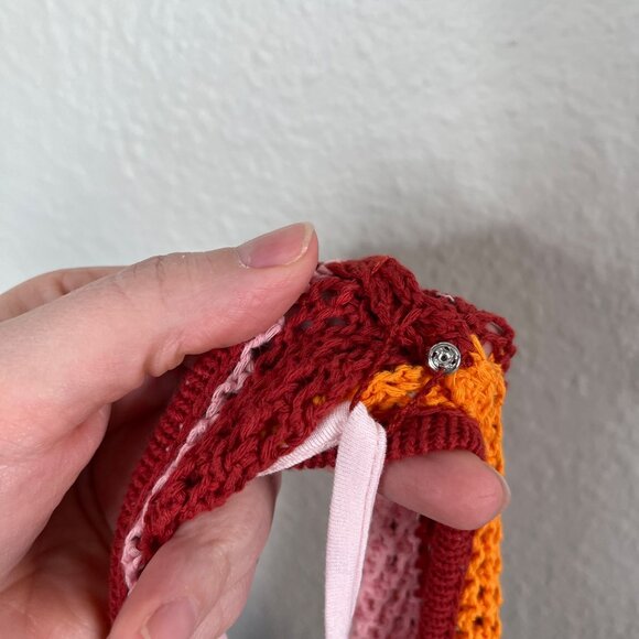 Farm Rio x Anthropologie Sleeveless Multicolor Stripe Crocet Midi Dress XS - Picture 9 of 13